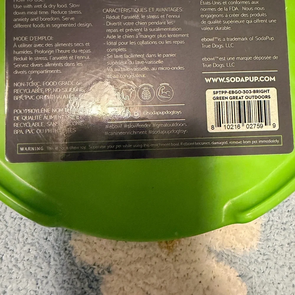 Green Slow Feeder Dog Bowl